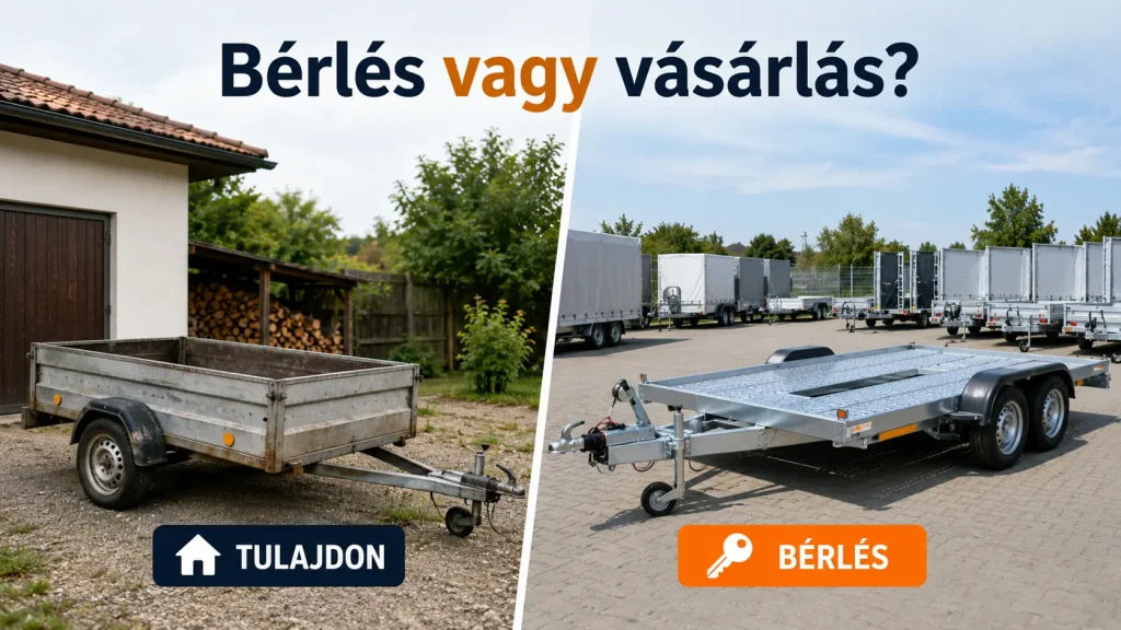 Utánfutó bérlés vagy vásárlás összehasonlítása alkalmi szállítási feladatokhoz