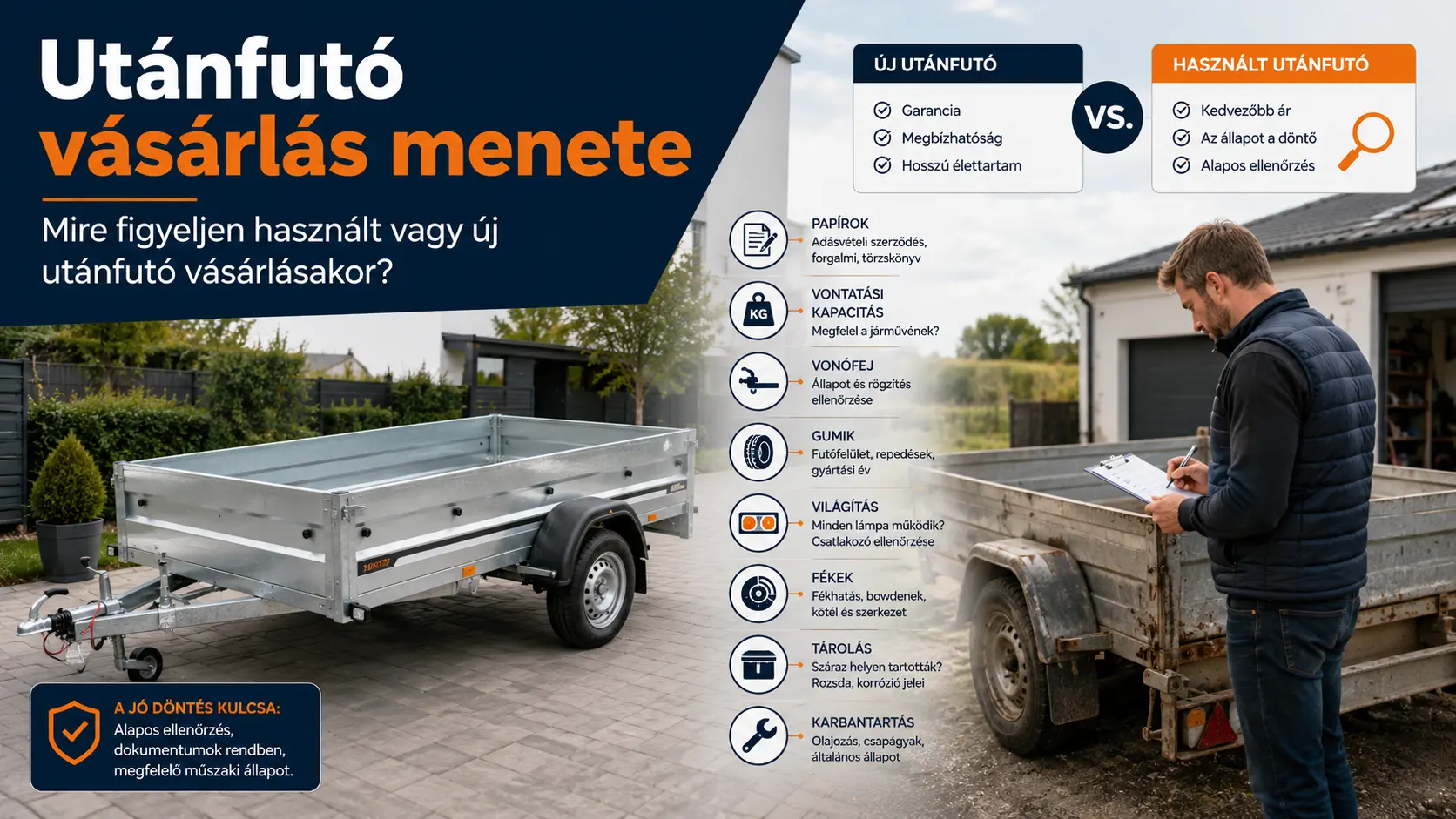 Utánfutó vásárlás menete – mire figyeljen használt vagy új utánfutó vásárlásakor?