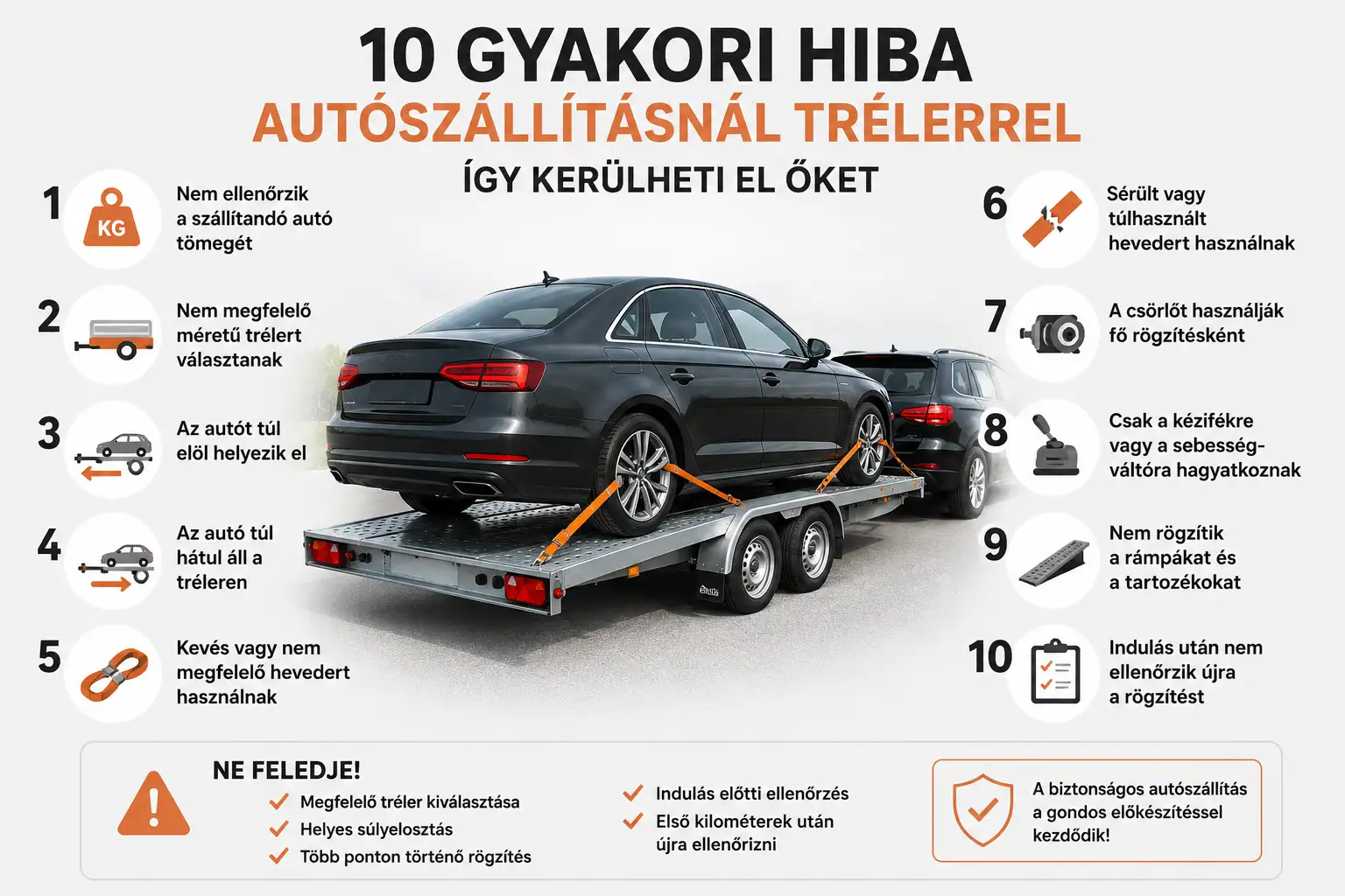 10 gyakori hiba autószállításnál trélerrel – így kerülheti el őket